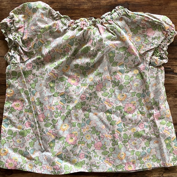 Bonpoint Spring Floral Top Pink Green Blue Cotton 6 - Picture 9 of 13